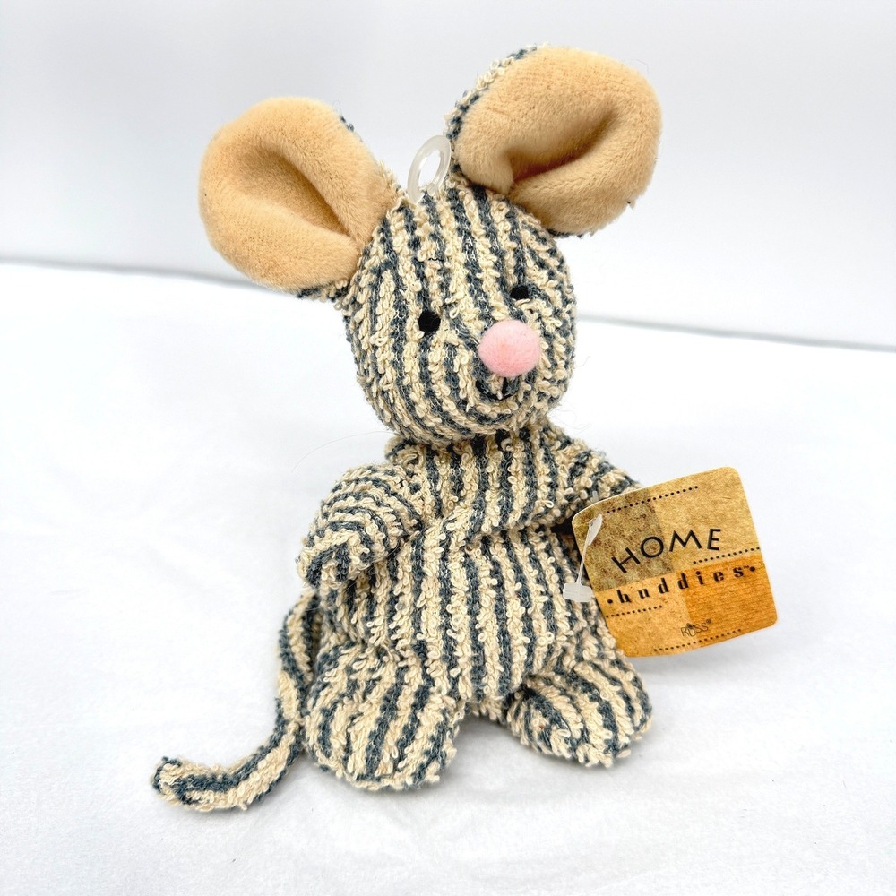VTG Russ Home Buddies Sniffy Mouse NEW Plush Stuffed Animal Mini w Tags #4151